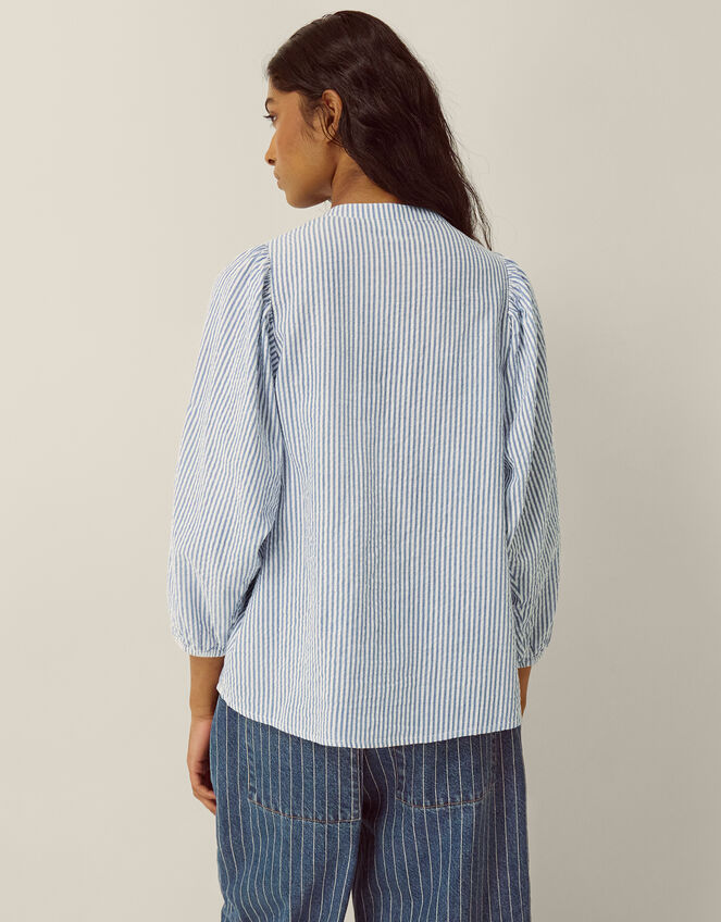 Callie Stripe Blouse, Blue (BLUE), large