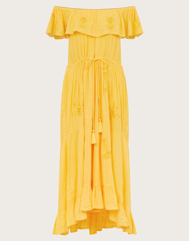 Avani Bardot Ruffle Dress, Yellow (YELLOW), large