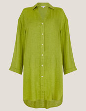 Esme Beach Shirt Dress, Green (GREEN), large
