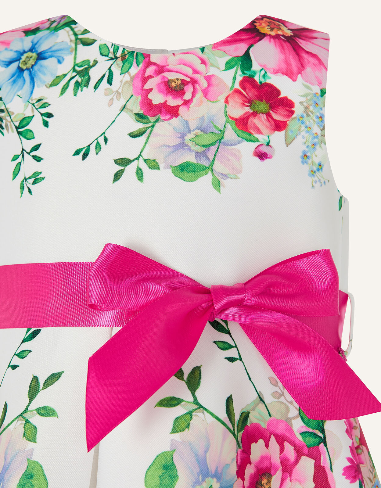 Baby Calypso Rose Print Dress Ivory
