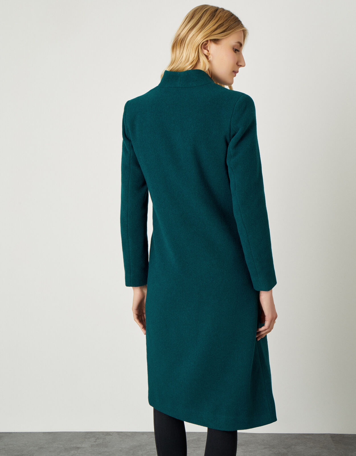 Charlie Single Breasted Coat Teal Women s Coats Monsoon ROI