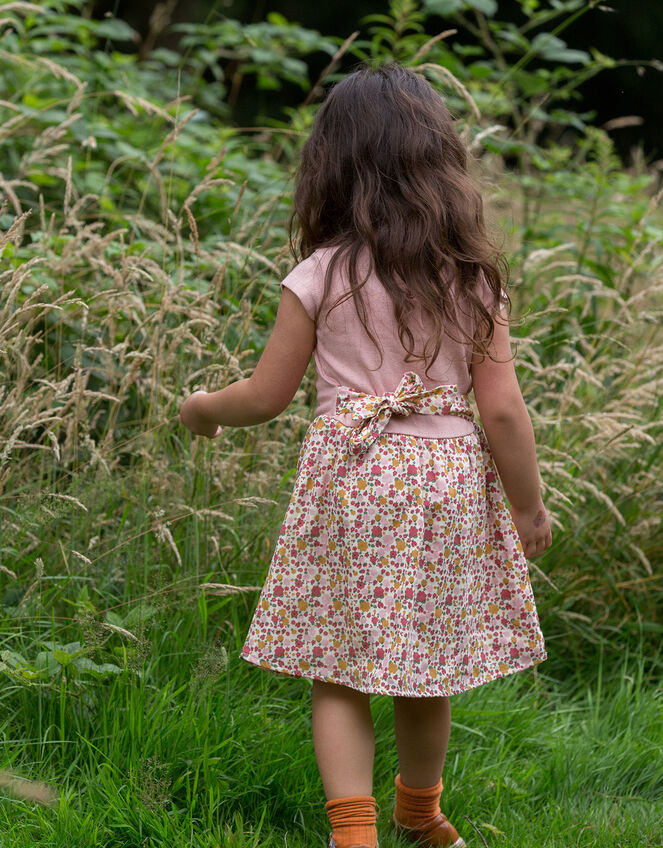 Little Green Radicals Ladybird Pointelle Twirler Dress, Pink (PINK), large