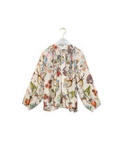 One Hundred Stars Cornucopia Pussybow Blouse, Ivory (IVORY), large