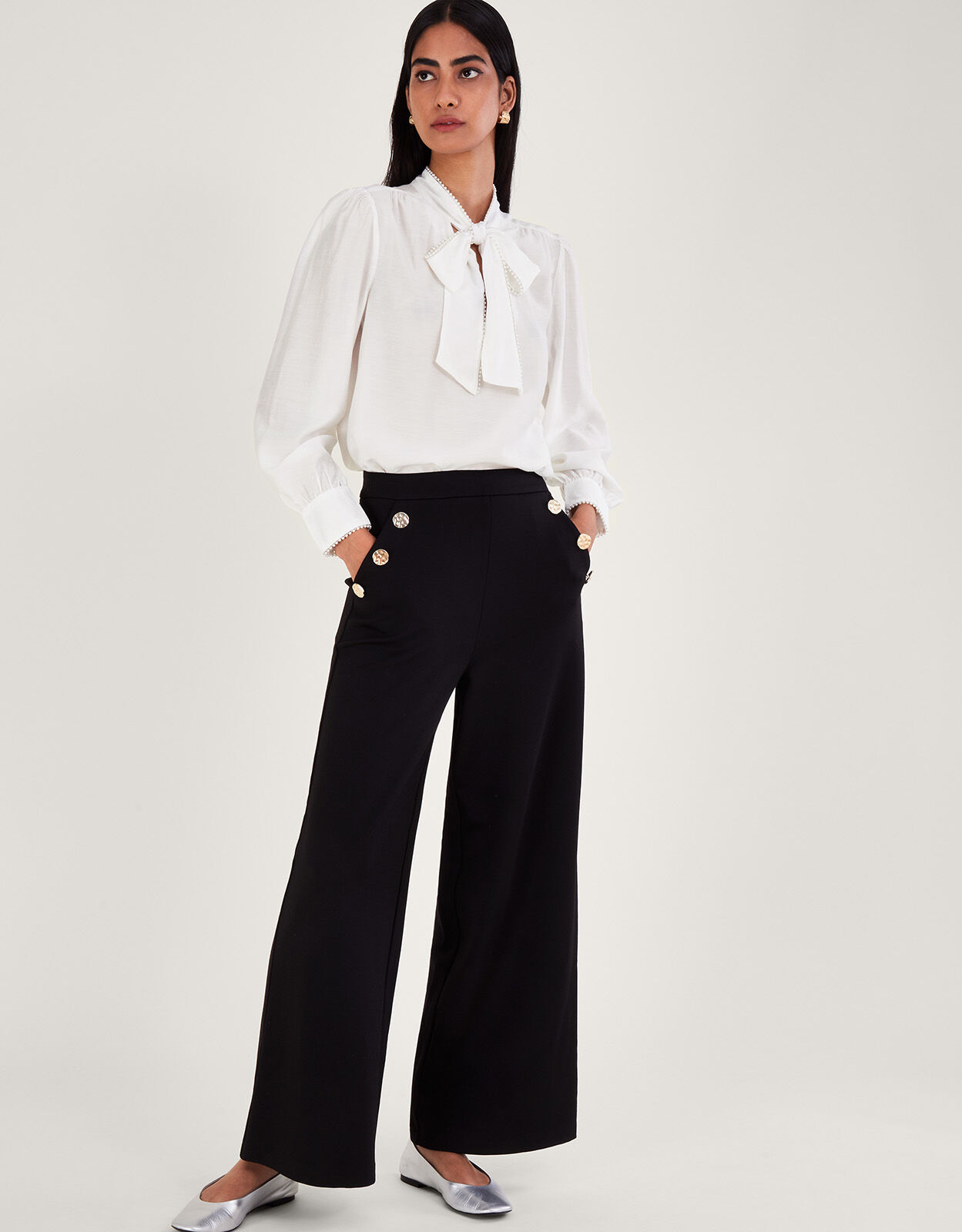 Monsoon black trousers discount