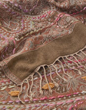 Katia Paisley Embroidered Scarf, , large