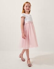 Satin Bridesmaid Dress, Pink (PINK), large