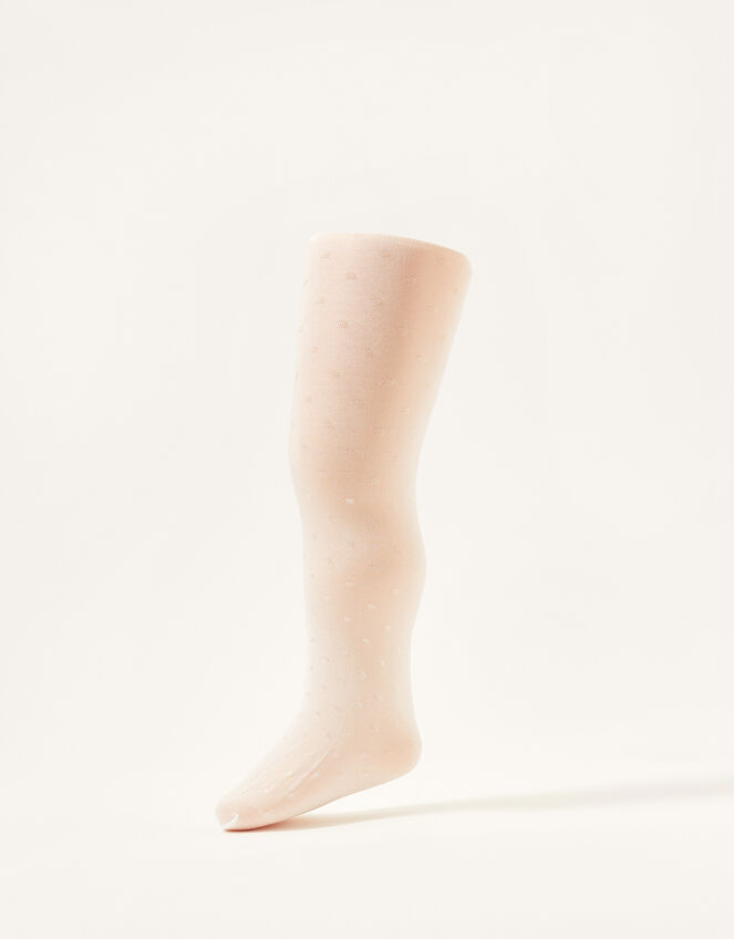 Baby Bridal Spot Tights, White (WHITE), large