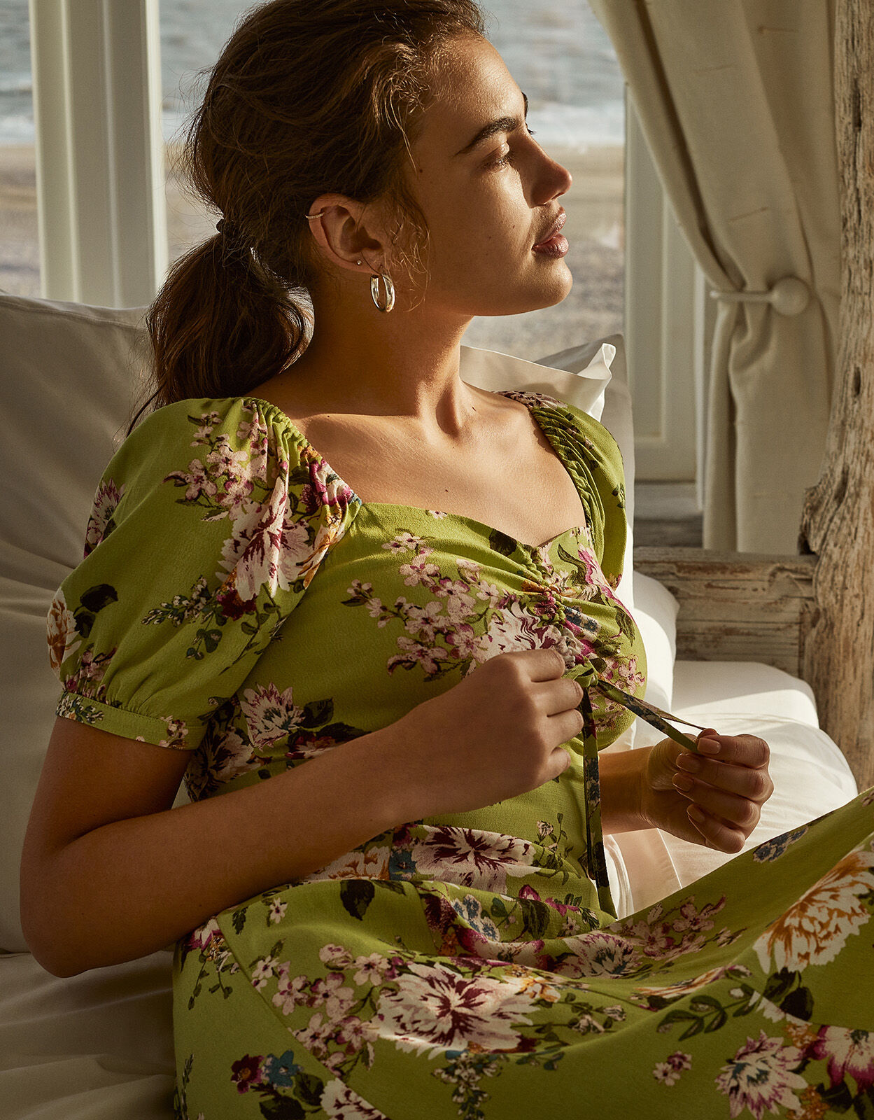 Monsoon green new arrivals floral dress