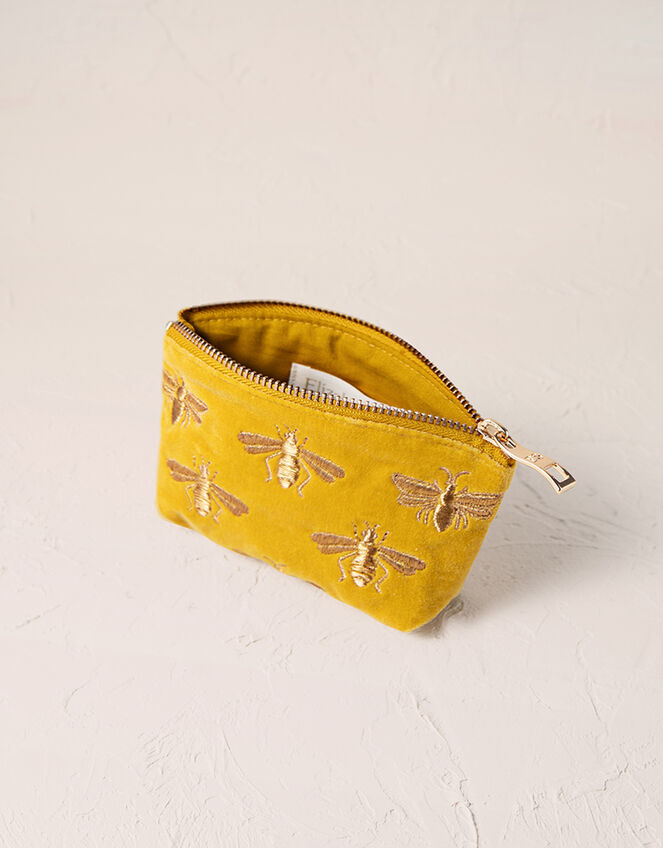 Elizabeth Scarlett Honey Bee Velvet Coin Purse, , large