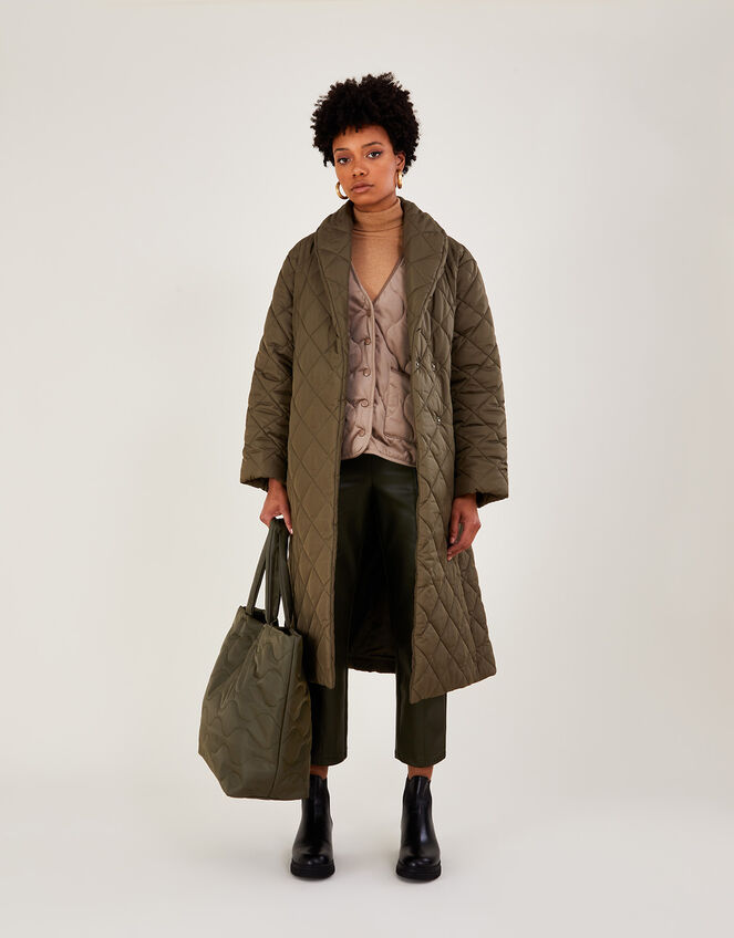 Quilted Nylon Tote Bag