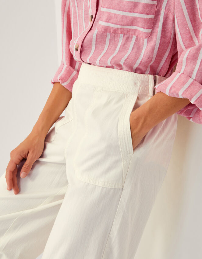 Harper Regular Wide Leg Jeans, Ecru (ECRU), large