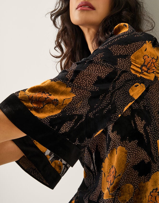 Reese Devoré Polka Dot Top, Black (BLACK), large