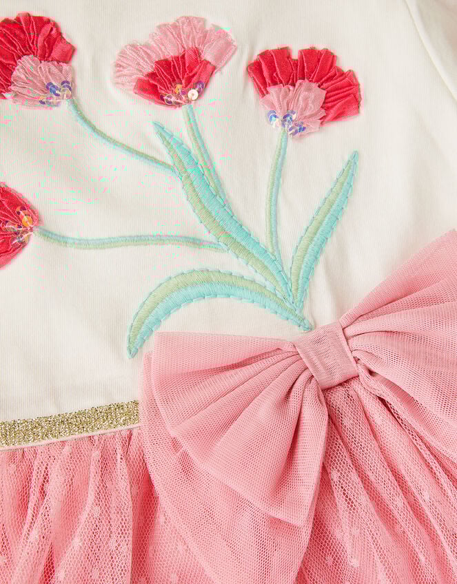 Tulip Polka Dot Mesh Disco Dress, Pink (PINK), large