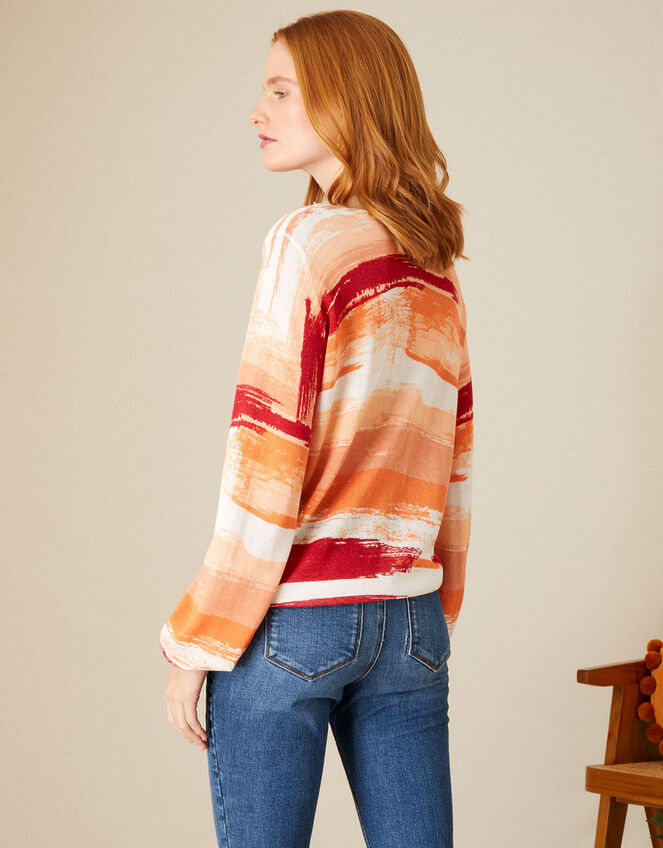 Brush Print Stripe Jumper, Multi (MULTI), large