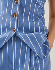 Susan Stripe Waistcoat, Blue (BLUE), large