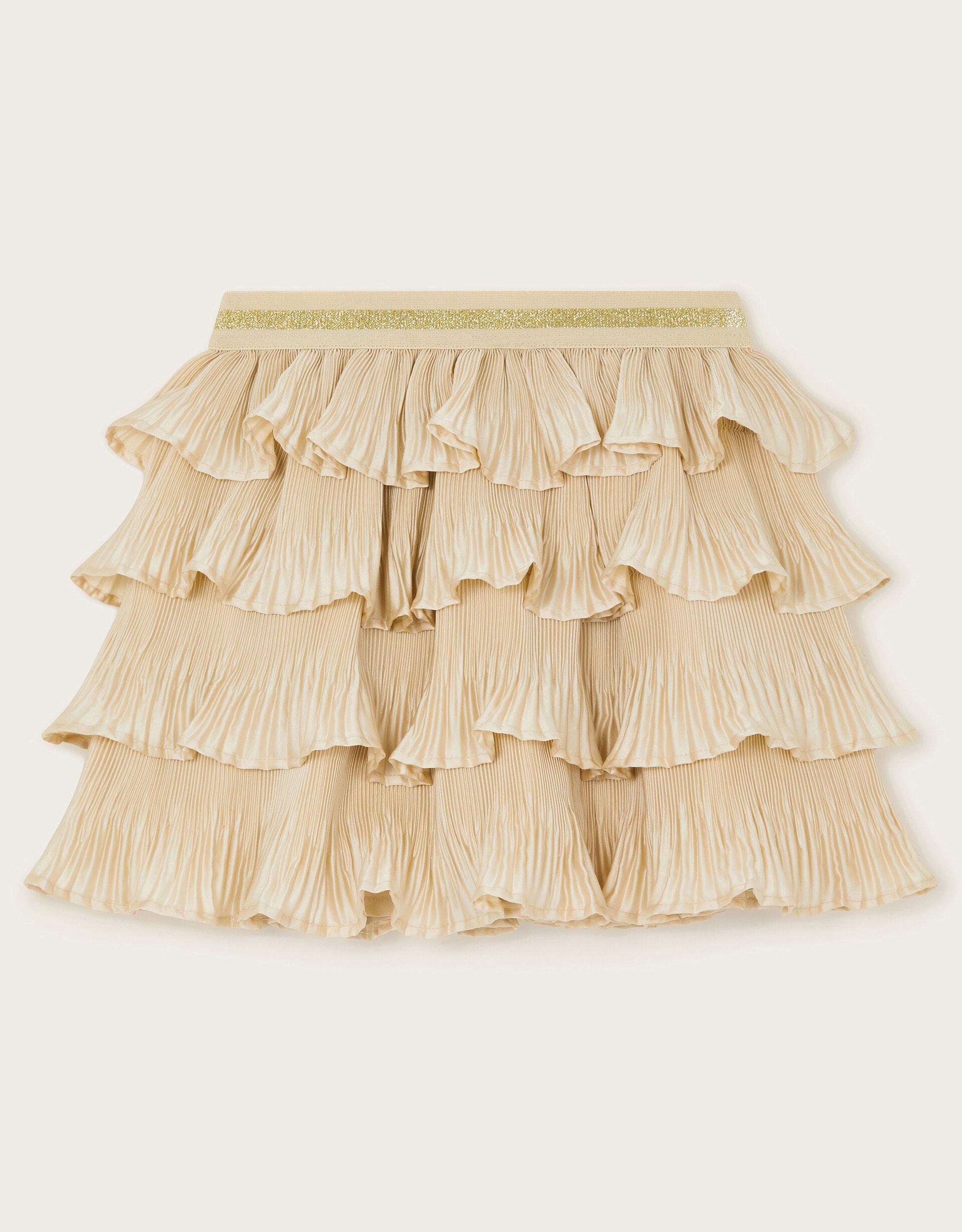 Ruffle gold skirt top