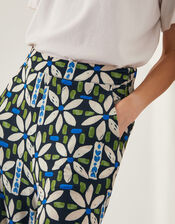 Nikita Floral Jersey Wide Leg Pants, Black (BLACK), large