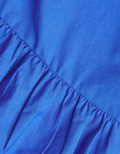 Short Sleeve Cut-Out Dress, Blue (BLUE), large