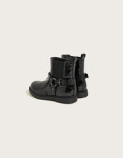 Dazzle Diamante Strap Boots, Black (BLACK), large