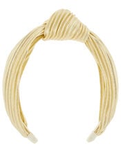 Metallic Pleated Knot Headband, , large