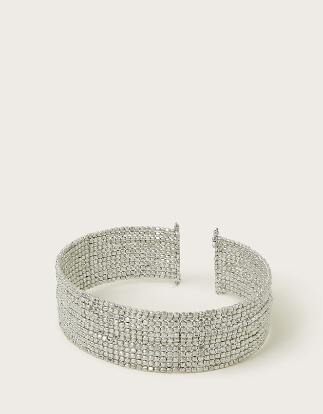 Beaded Choker, Silver (SILVER), large