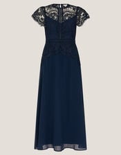 Monica Lace Midi Bridesmaid Dress, Blue (NAVY), large