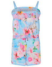 Unicorn Rainbow Playsuit, Blue (BLUE), large