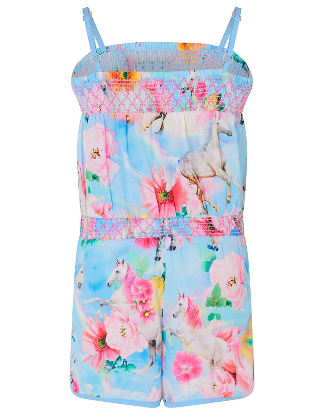Unicorn Rainbow Playsuit, Blue (BLUE), large