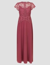 Monica Lace Maxi Dress, DARK PINK, large