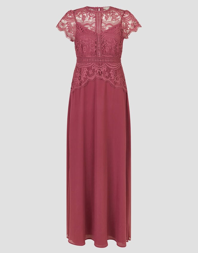 Monica Lace Maxi Dress, DARK PINK, large