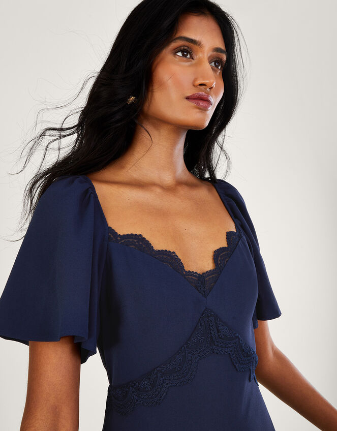 Charlotte Crepe Maxi Dress, Blue (NAVY), large