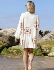 Meraki Beach Woodblock Print Beach Shirt, , large