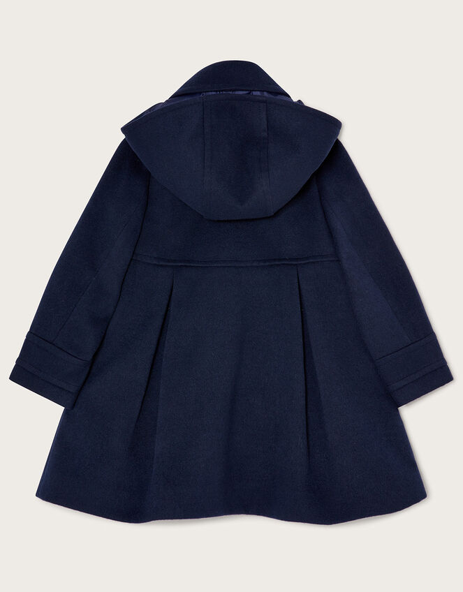 Zip Front Hooded Coat, Blue (NAVY), large