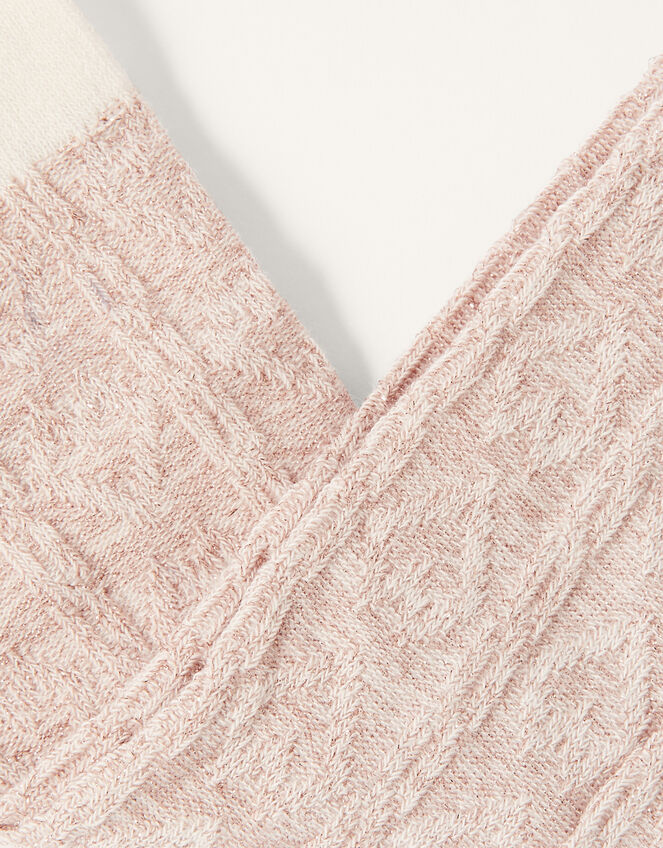 Baby Sparkle Cable Knit Tights, Pink (PINK), large