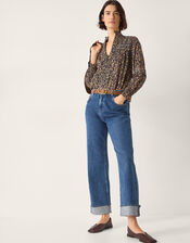 Harriet Embellished Floral Blouse, Black (BLACK), large