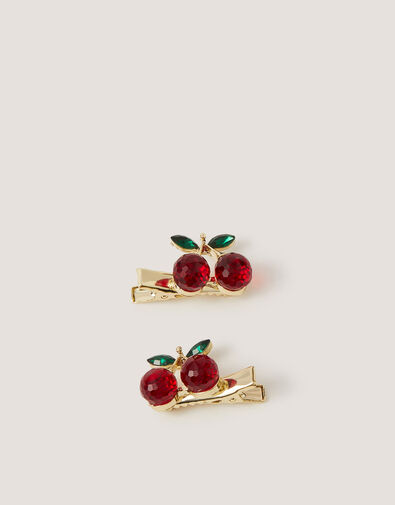 2-Pack Cherry Jewel Hair Clips, , large