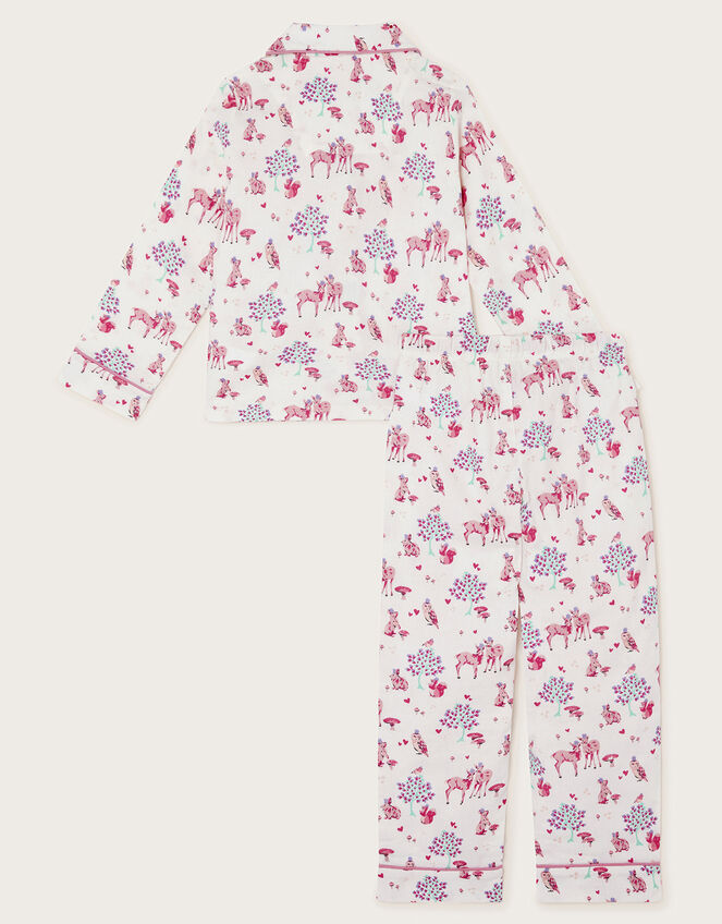 Woodland Flannel Pyjamas , Ivory (IVORY), large
