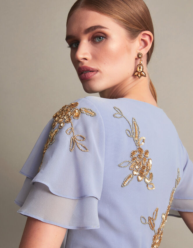 Kendra Grey Embellished Midi Dress