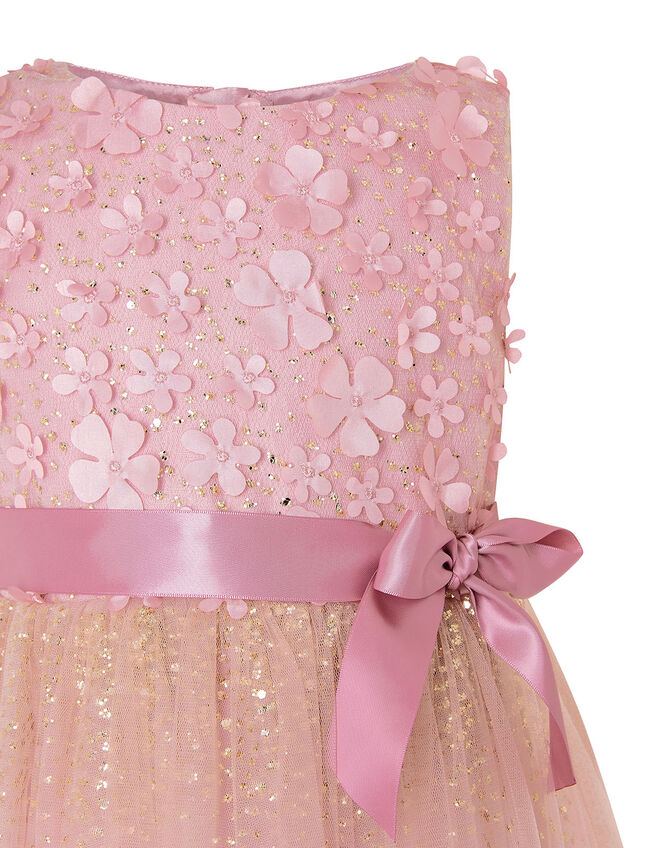 Alison Floral Glitter Dress, Pink (DUSKY PINK), large