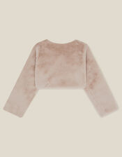 Lara Bow Faux Fur Cardigan, Mink (MINK), large