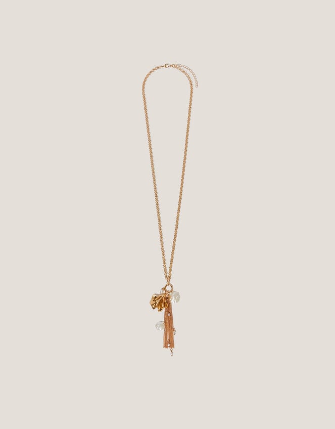 Charm Tassel Necklace, , large