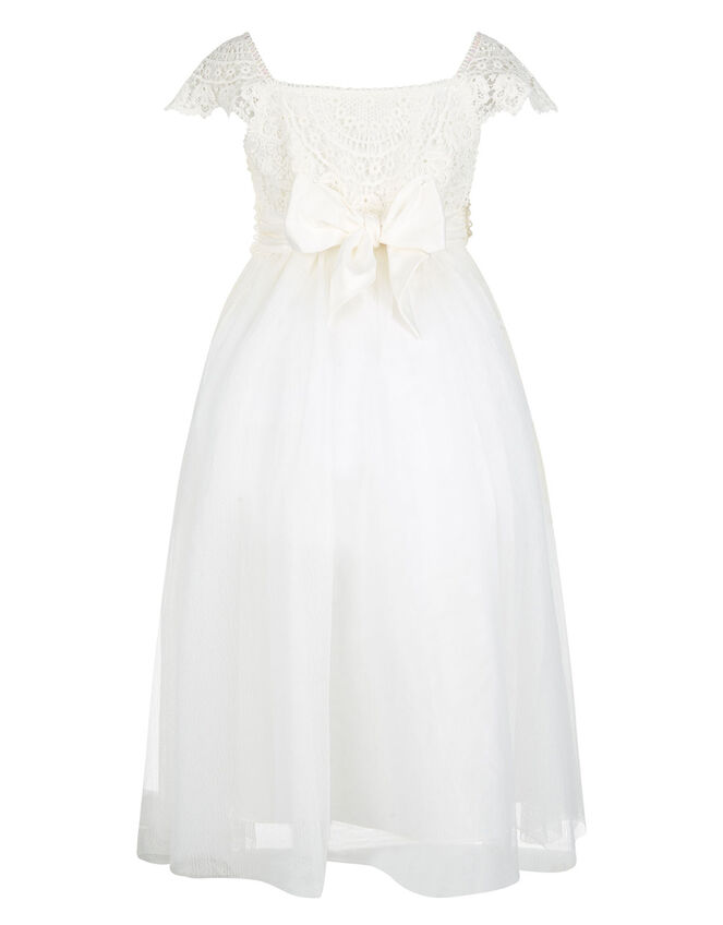 Estella Lace Bodice Occasion Dress, Ivory (IVORY), large