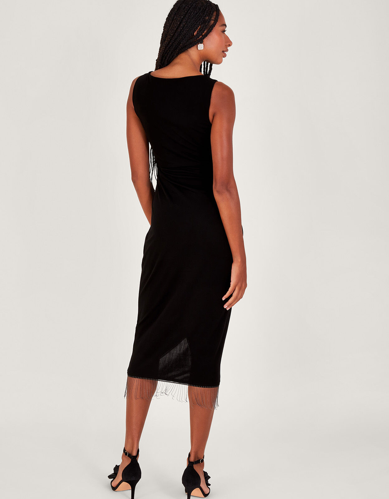 Fawn Fringe Dress Black Day Dresses Monsoon Global