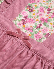 Newborn Ditsy Corduroy Short Dungaree Set , Pink (PINK), large