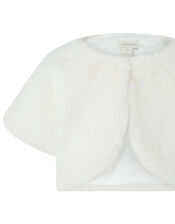 Faux Fur Shrug, Ivory (IVORY), large
