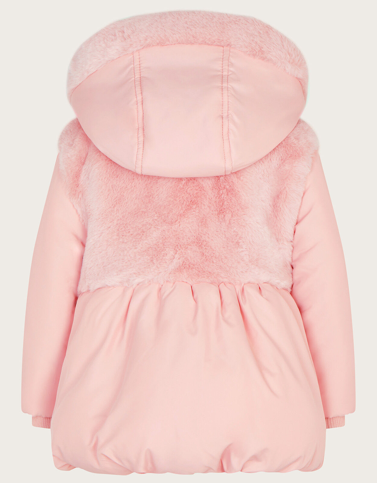 Baby Faux Fur Padded Coat Pink