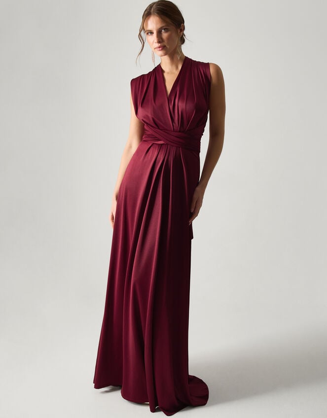 Thea Multiway Bridesmaid Dress, Red (BURGUNDY), large