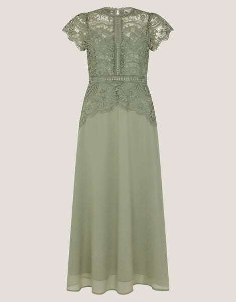 Monica Lace Midi Bridesmaid Dress, Green (PALE GREEN), large