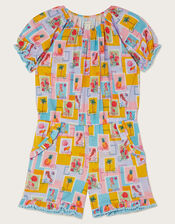 Stamp Print Playsuit, Multi (MULTI), large