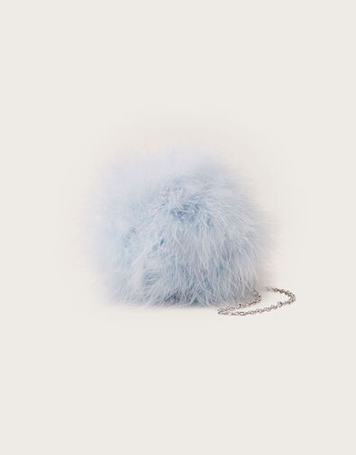 Abbey Fluffy Pom-Pom Bag, , large